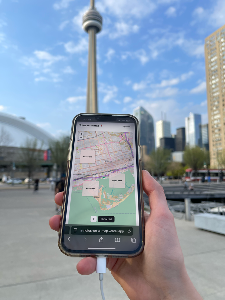 Maps + note-taker built with AI